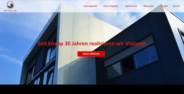 Website STRUNZ & STRUNZ Systembau GmbH – Dienstleistungen, Referenz von Website erstellen lassen – Mehr Kunden & Umsatz | MP-Webdesign