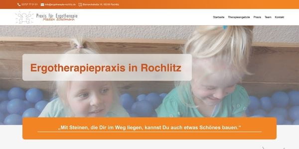 Website Ergotherapie Eckelmann – Praxen & Gesundheit, Referenz von Website erstellen lassen – Mehr Kunden & Umsatz | MP-Webdesign