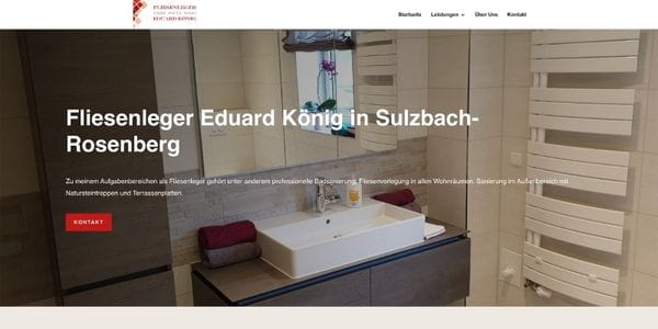 Website Fliesenleger König – Handwerk, Bau & Sanierung, Referenz von Website erstellen lassen – Mehr Kunden & Umsatz | MP-Webdesign