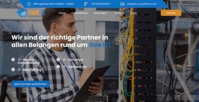 Website .net IT Systemhaus GmbH – Dienstleistungen, Referenz von Website erstellen lassen – Mehr Kunden & Umsatz | MP-Webdesign