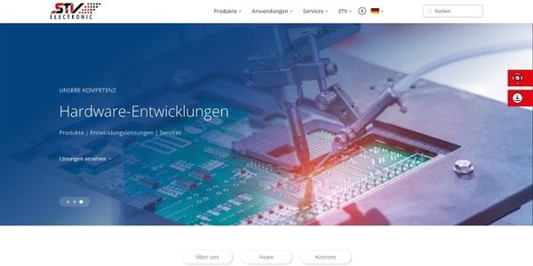 Website STV Electronic GmbH – Industrie, Referenz von Website erstellen lassen – Mehr Kunden & Umsatz | MP-Webdesign
