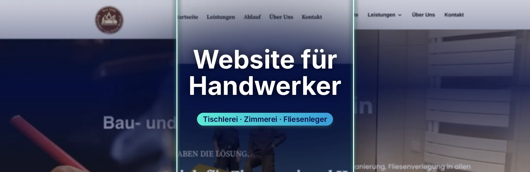 Website für Handwerker: Websites einer Tischlerei, einer Zimmerei und eines Fliesenlegers